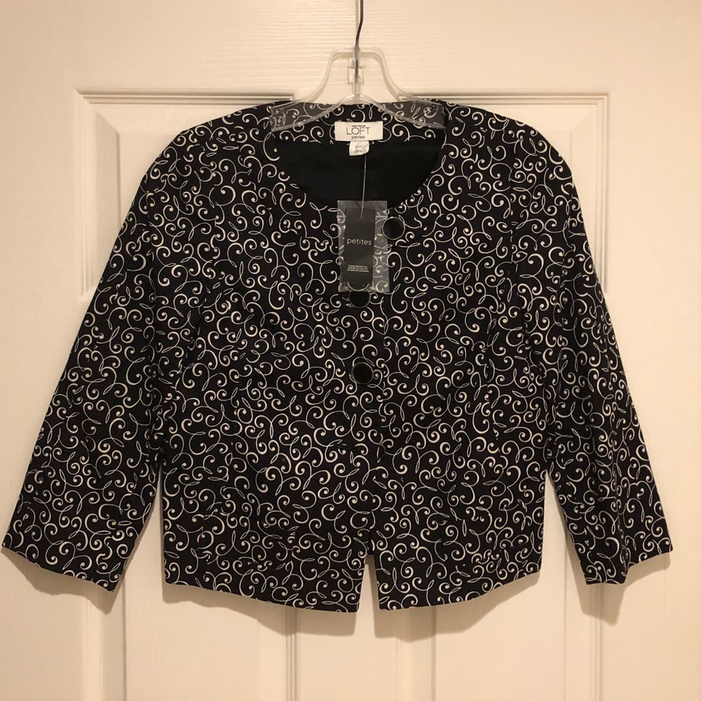 Loft black & cream swirl jacket